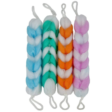 Loofah Lord 12 In. Stretchable Assort Color Back Scratcher 4 Pack