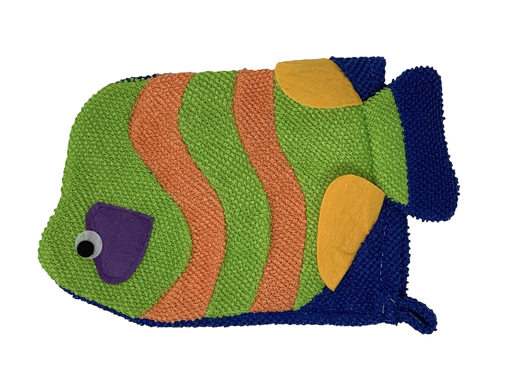 Loofah Lord Assorted Fish Glove Washcloth For Children's Baths – Heyuli  Brands