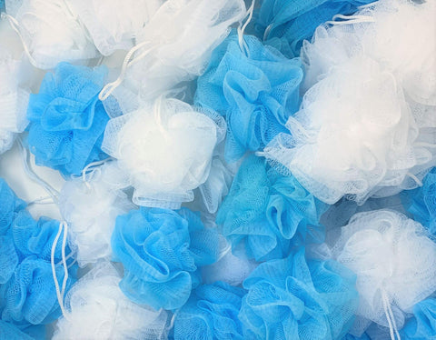 Loofah Lord Blue and White Loofah 20 Pack