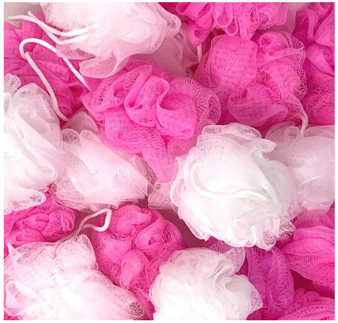 Loofah Lord White and Pink Loofahs 20 Pack